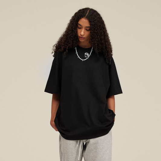 Mirage Super Heavy Oversized T-shirt Dark black front 